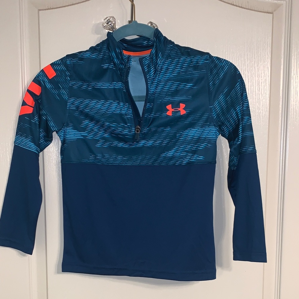 Under Armour Kids Rashguard - Navy and Orange